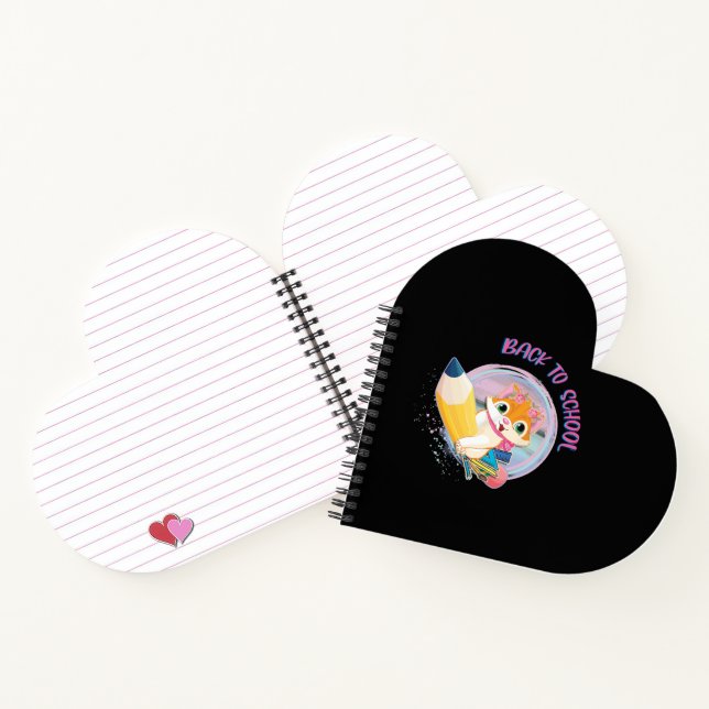 Funny Cat Back To School Notebook (Inside)
