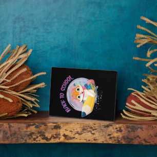 Funny Cat Back To School Plaque
