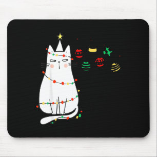 Funny Cat Ball Buster Christmas Humor  Mouse Pad