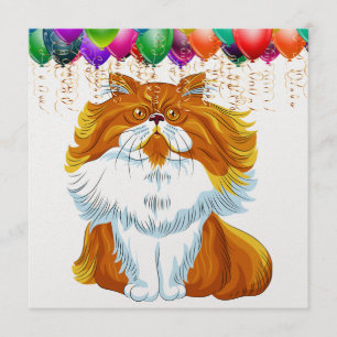 Funny Cat Birthday Any Celebration Invitation