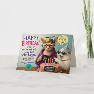 Funny Cat Birthday Card