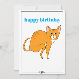Funny Cat Birthday Card - May Your Day Be Filled W