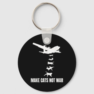 Funny Cat Bombs Anti-war  Key Ring