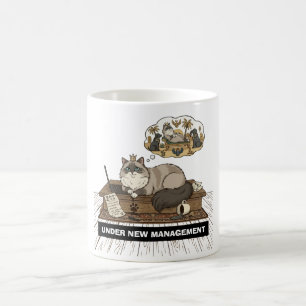 Funny Cat Boss Under New Management WFH Custom Nam Coffee Mug