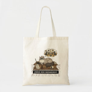 Funny Cat Boss Under New Management WFH Custom Nam Tote Bag
