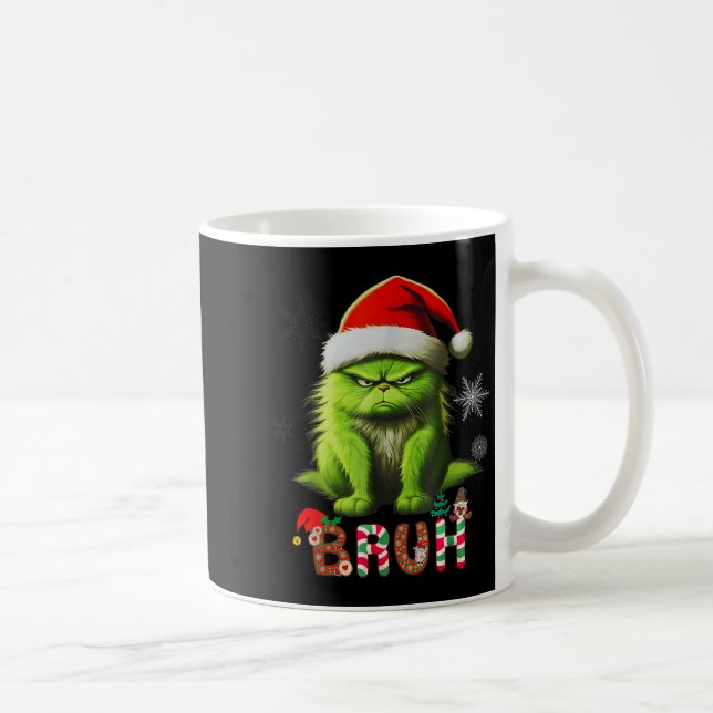 Funny Cat Bruh Saying Bro  Coffee Mug (Right)