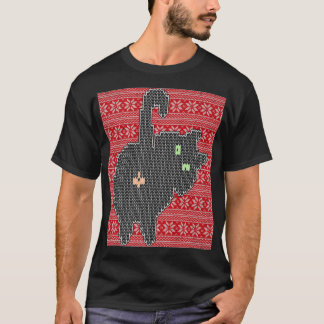 Funny Cat Butt Men Ugly Christmas Party T-Shirt