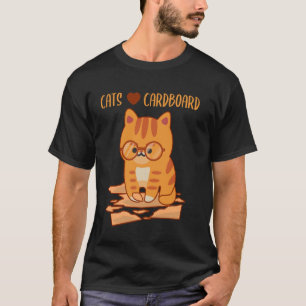 Funny Cat Cardboard Kitty Pet Cat Lover Owner Cat  T-Shirt