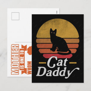 Funny cat, cat mum, women' cat gift for cat lovers holiday postcard