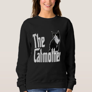 Funny Cat Catmother Black and White Cat Mother Kit Sweatshirt