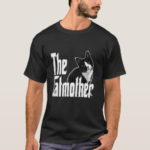 Funny Cat Catmother Black and White Cat Mother Kit T-Shirt