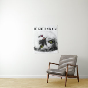 Funny Cat charming Tapestry