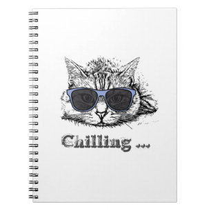 Funny Cat Chilling With Cute Sunglasses           Notebook