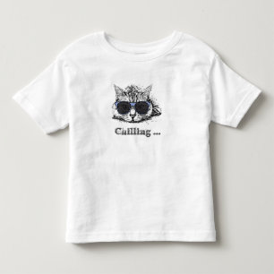 Funny Cat Chilling With Cute Sunglasses         Toddler T-Shirt
