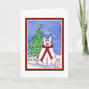 Funny Cat Christmas Card