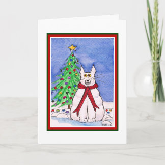Funny Cat Christmas Card