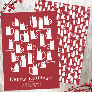 Funny Cat Christmas Holiday Card