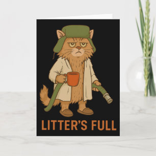 Funny Cat Christmas, Litter’s Full Cat Card