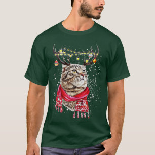 Funny Cat Christmas Lover Meowy Merry Catmas Cat L T-Shirt