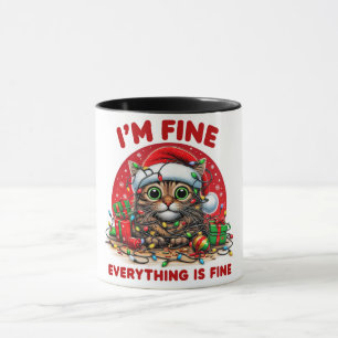 Funny Cat Christmas Mug