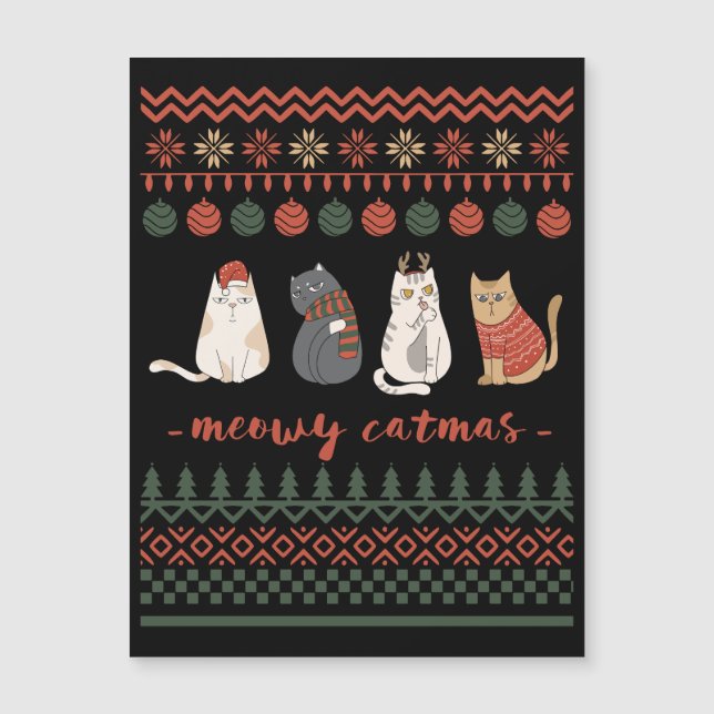 Funny Cat Christmas Pun - Cat Christmas (Front)