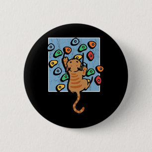 Funny Cat Climber Climbing Wall Bouldering Climb 6 Cm Round Badge