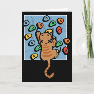 Funny Cat Climber Climbing Wall Bouldering Climb  Card