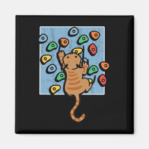 Funny Cat Climber Climbing Wall Bouldering Climb Magnet