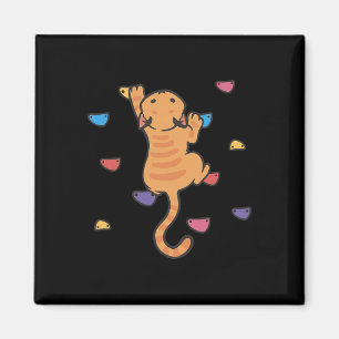 Funny Cat Climber Rock Climbing Cute Bouldering Ki Magnet