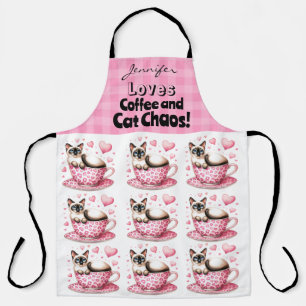 Funny Cat Coffee All-Over Print Apron