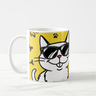 Funny Cat coffee cup Cartoon cat 