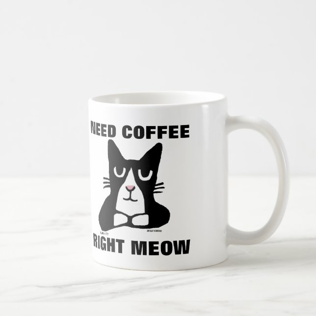 Funny Cat Coffee Mugs, Panda Kitty Coffee Mug (Right)