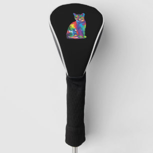 Funny Cat colours Golf Head Cover
