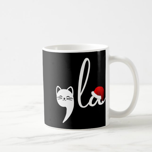 Funny Cat Comma La Kamala Harris Christmas Santa H Coffee Mug (Right)