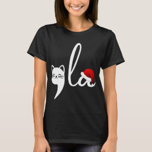 Funny Cat Comma La Kamala Harris Christmas Santa H T-Shirt