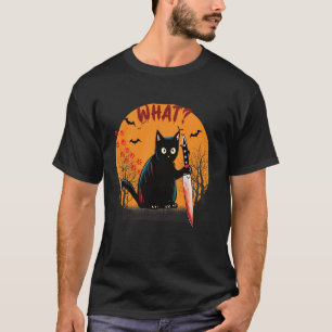 Funny Cat Costume What Funny Black Cat Murderous W T-Shirt
