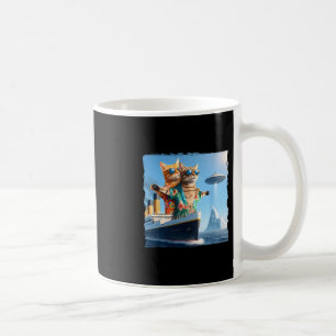 Funny Cat Couple Selfie With Alien Trip Vacation C Coffee Mug