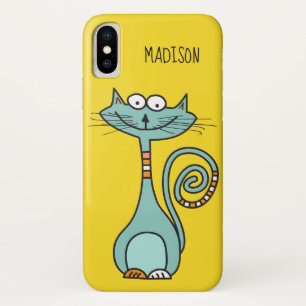 Funny Cat custom name & colour phone cases