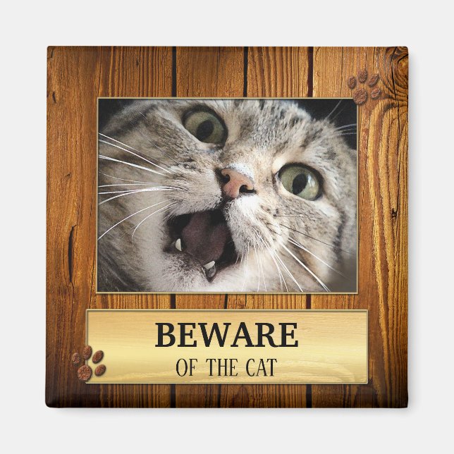Funny Cat Cute Photo Magnet (Front)