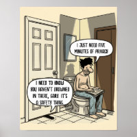 Funny Cat Dad Bathroom Humour Gift