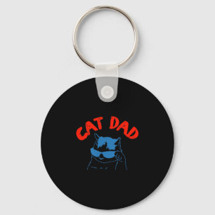 Funny Cat Dad Club 2 Sided Life Is Better With Cat Key Ring