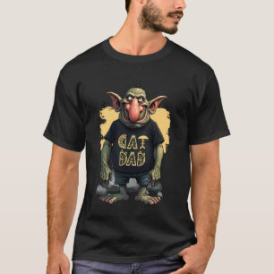 Funny Cat Dad Troll Design for Men Who Love Cats T-Shirt