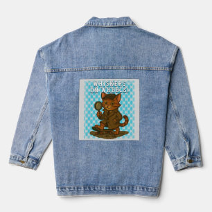 funny cat denim jacket