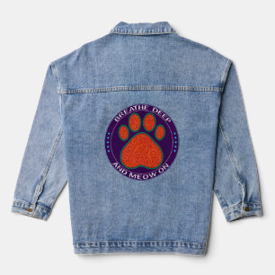 funny cat denim jacket