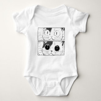 Funny Cat Design Baby Bodysuit