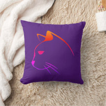 “Funny Cat Design”  Throw Pillow