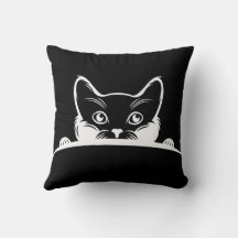 “Funny Cat Design”  Throw Pillow