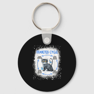 Funny Cat Diabetes Cycle Insulin Diabetes Awarenes Key Ring