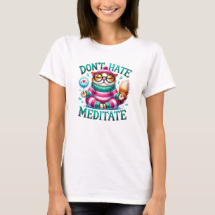 Funny Cat Doing Yoga Pose T-Shirt