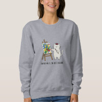 Funny Cat Doodle Artist With Paintbrush Design